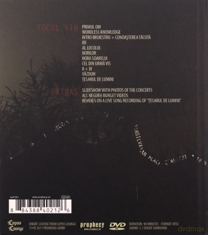 Negura Bunget: Focul Viu (digibook) [DVD]