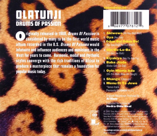 Babatunde Olatunji: Drums of Passion [CD]