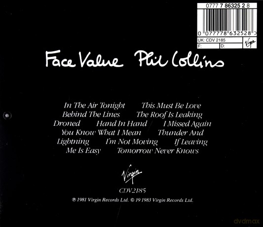 Phil Collins: Face Value [CD]