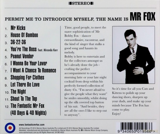 Bobby Fox: Fantastic Mr Fox [CD]