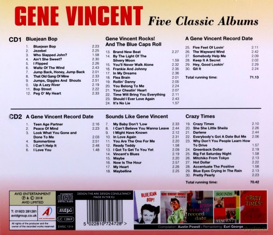 Gene Vincent: Five Classic Albums [2CD]