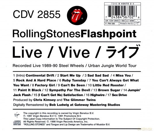 Rolling Stones: Flashpoint [CD]