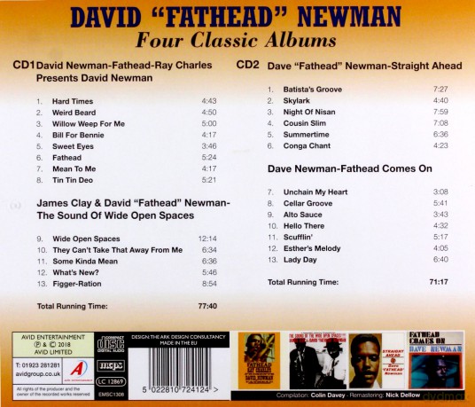 David Fathead Newman: Four Classic Albums [2CD]