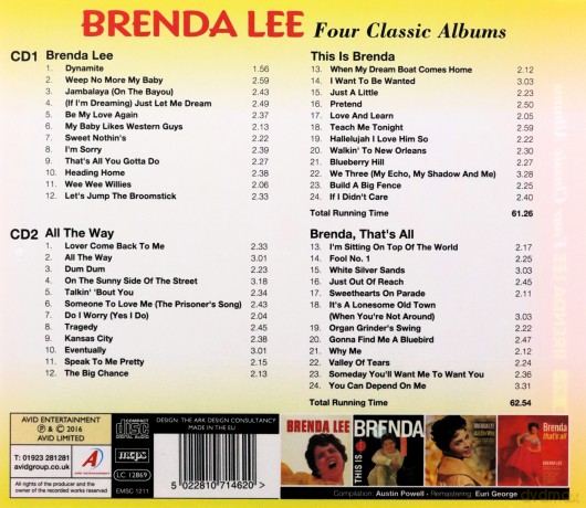 Brenda Lee: Four Classic Albums [2CD]