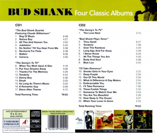 Bud Shank: Four Classic Albums [2CD]