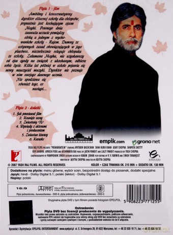 Miłość żyje wiecznie - Mohabbatein (digipack) [DVD]