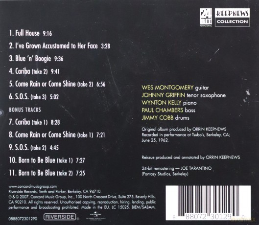 Wes Montgomery: Full House [CD]