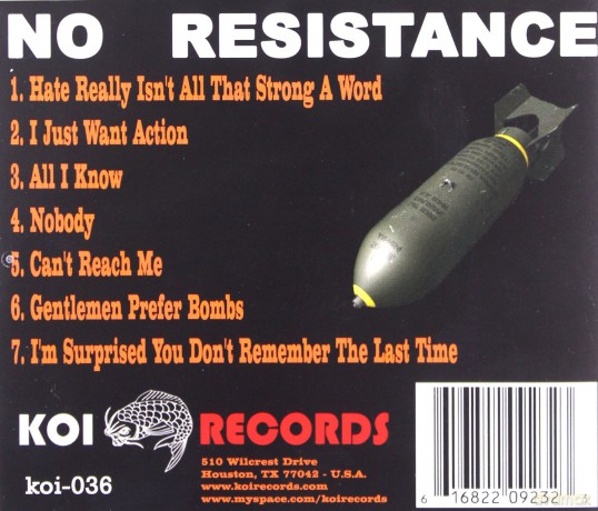 No Resistance - Gentlemen Prefer Bombs [CD]