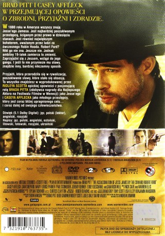 Zabójstwo Jesse'ego Jamesa przez tchórzliwego Roberta Forda  [DVD]