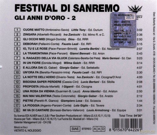 Gli Anni d'oro Vol [CD]