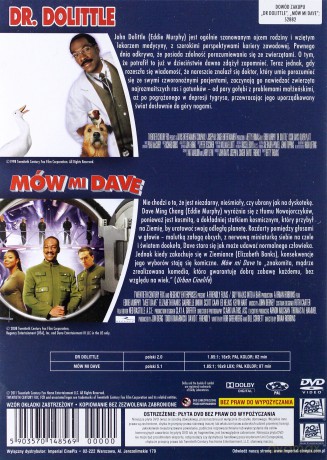 Dr Dolittle / Mów mi Dave (2 w 1) [DVD]