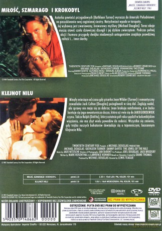 Miłość, szmaragd i krokodyl / Klejnot Nilu (2 w 1) [DVD]