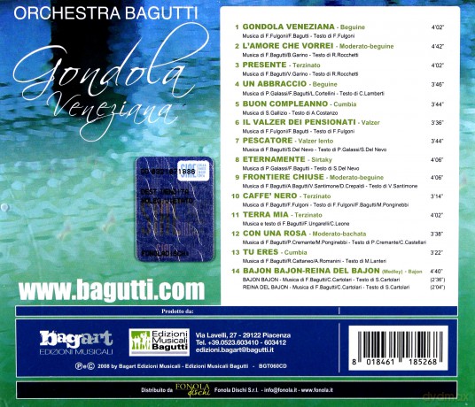 Orchestra Bagutti: Gondola Veneziana [CD]