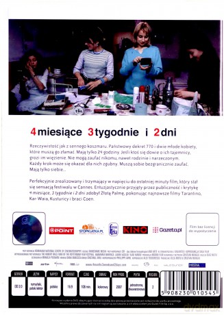 4 miesiące, 3 tygodnie, 2 dni [DVD]