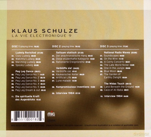 Klaus Schulze: La Vie Electronique 9 (digipack) [3CD]