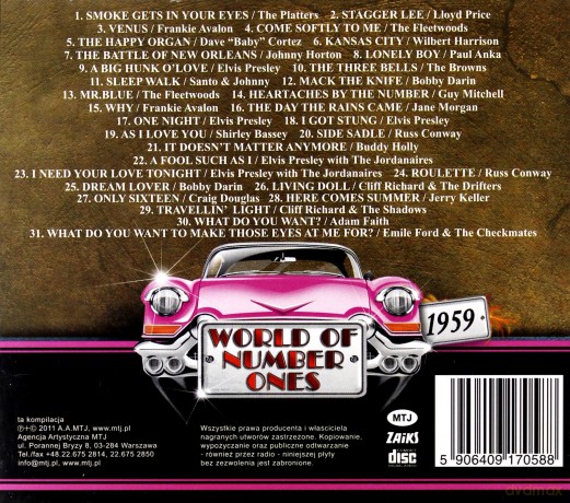 World of Number Ones 1959 [CD]