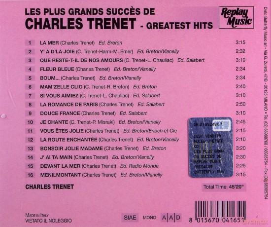Charles Trenet: Greatest Hits [CD]