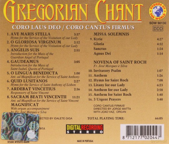 Gregorian Chant [CD]