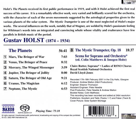 Lloyd: Gustav Holst The Planets - The Mystic Trumpeter [SACD]
