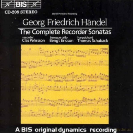 George Frideric Handel: Handel: The Complete Recorder Sonatas [CD]