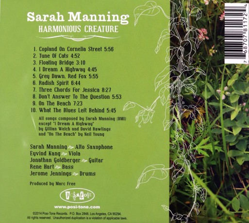 Sarah Manning: Harmonius Creature [CD]