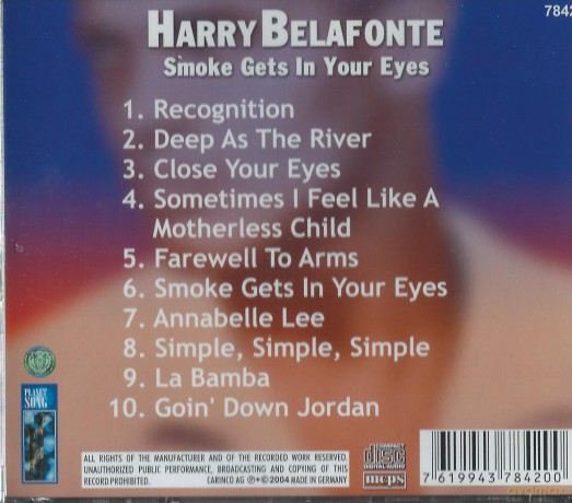 Harry Belafonte: Harry Belafonte - Smoke Gets In Your Eyes [CD]