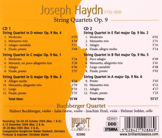 Joseph Haydn: Haydn - Complete String Quartets, Vol 1 [2CD]