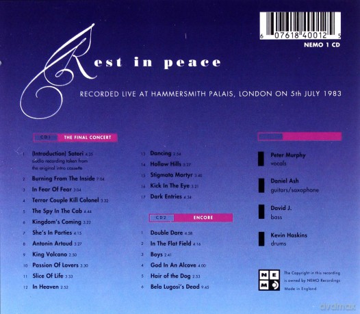 Bauhaus: Rest In Peace [2CD]