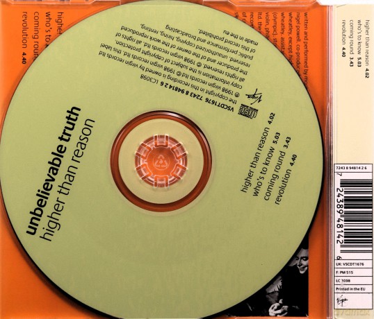 Unbelievable Truth: Higher Than Reason [CD]