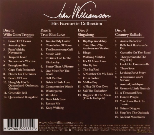 John Williamson: His Favourite Collection [4CD]