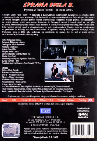 Teatr TVP: Sprawa Emila B.  [DVD]