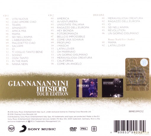 Gianna Nannini: Hitstory Tour Edition [3CD]