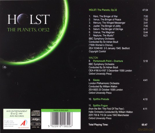 Gustav Holst: Holst: The Planets/walton: Portsmouth Point [CD]
