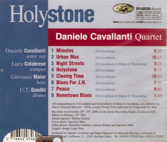 Daniele Cavallanti Quartet: Holystone [CD]