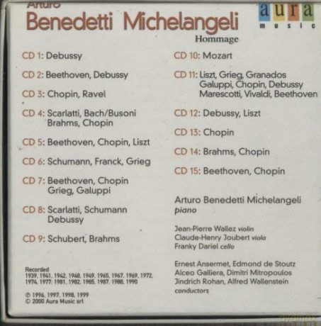 Arturo Bene Michelangeli: Hommage to Arturo Benedetti Michelangeli [15CD]