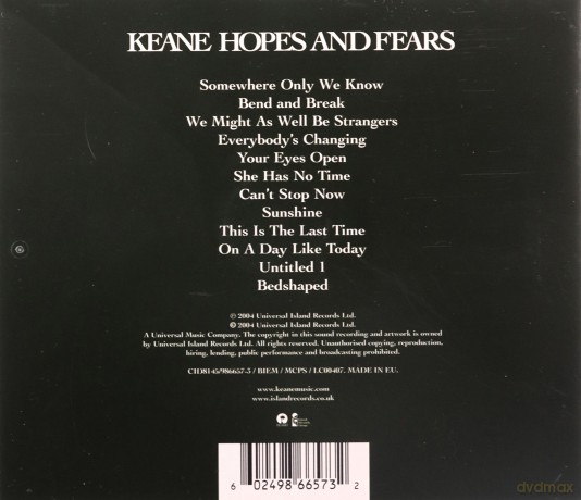 Keane: Hopes and Fears [CD]