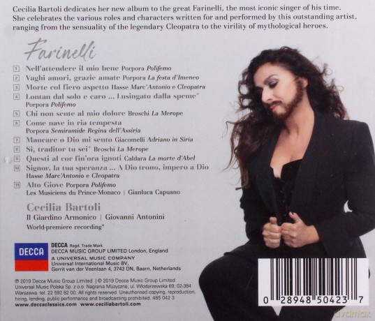 Cecilia Bartoli: Farinelli (PL) [CD]