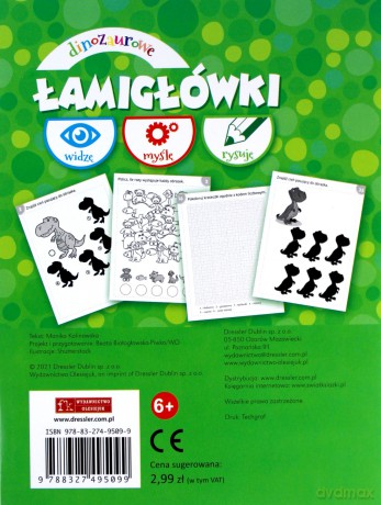 Dinozaurowe łamigłówki [KSIĄŻKA]