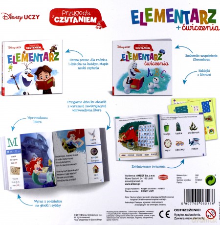 Disney uczy. Przygoda z czytaniem. Elementarz+ćw. [KSIĄŻKA]