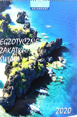 Kalendarz 2020 13 Plansz B3 - Egzotyczne zakątki [KALENDARZ]