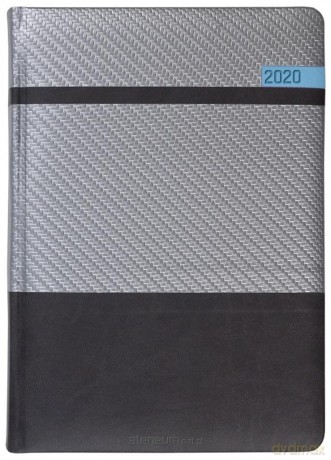 Kalendarz 2020 Książkowy A5 dzienny Stella Srebrny [KALENDARZ]