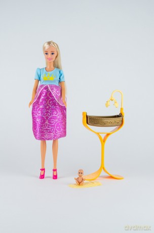 Lalka 30 cm w ciąży + akcesoria