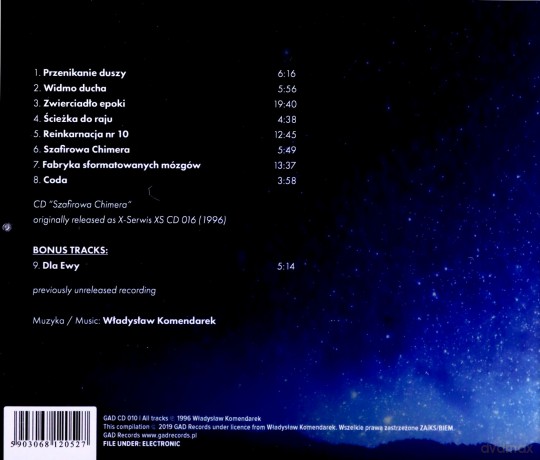 Władysław Komendarek: Szafirowa Chimera [CD]