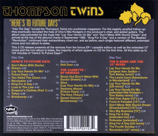 Thompson Twins: Here`s To Future Days / Deluxe Edition / [2CD]