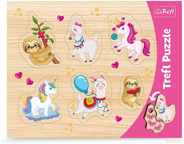 Puzzle Ramkowa ukladanka kształtowa- Jednorożce [PUZZLE]