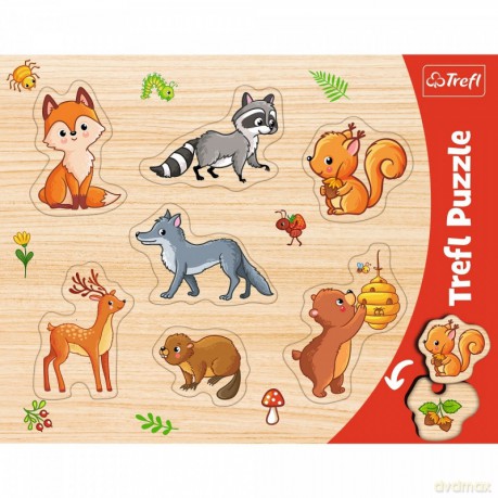 Puzzle Ramkowa układanka kształtowa - Las [PUZZLE]