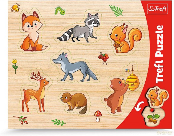 Puzzle Ramkowa układanka kształtowa - Las [PUZZLE]