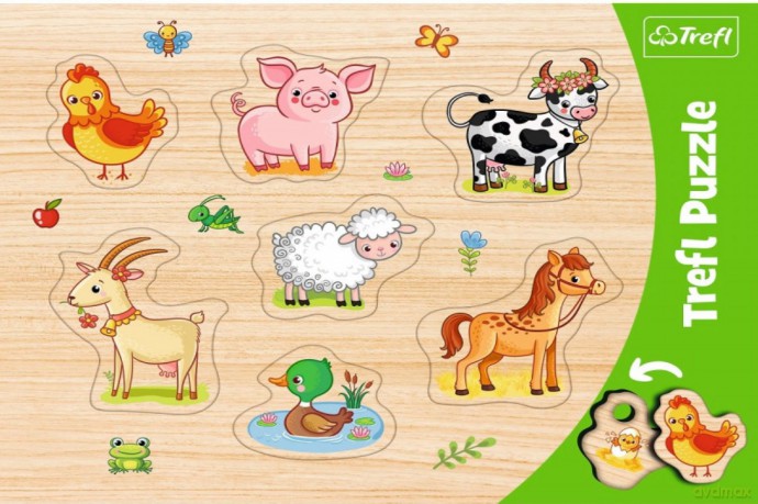Puzzle Ramkowa układanka kształtowa - Zwierzęta [PUZZLE]