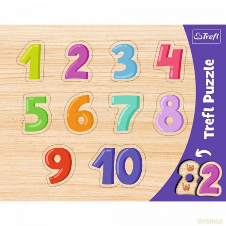 Puzzle Ramkowa układanka kształtowa- Cyferki [PUZZLE]