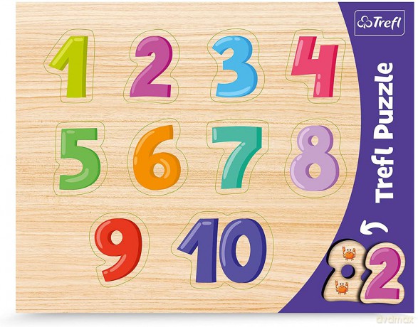 Puzzle Ramkowa układanka kształtowa- Cyferki [PUZZLE]